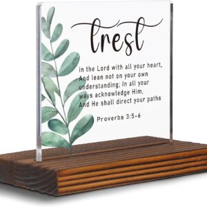 Bible Verse Proverbs 3:5-6 Plaque