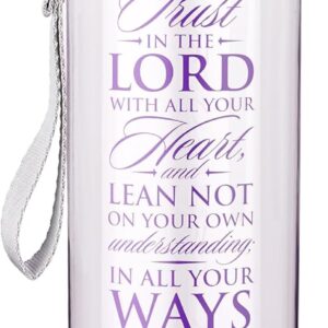 Christian Art Gifts Wide Mouth BPA-Free Reusable Plastic Sports Water Bottle