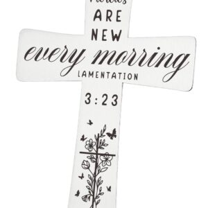 Inspirational Scripture Gifts for Women Faith Men Friend Coworker, Bible Verses Cross Decor, Encouragement Christian Religious Stainless Steel Cross Desk Decorative Signs Plaques A914